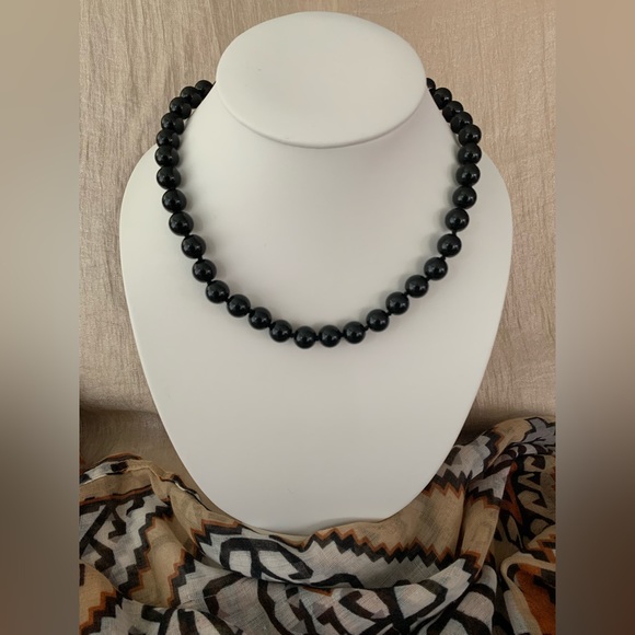 HEIDI DAUS "Elegant Essentials" Black Onyx Beaded Necklace 17.5" New in package - Picture 1 of 4